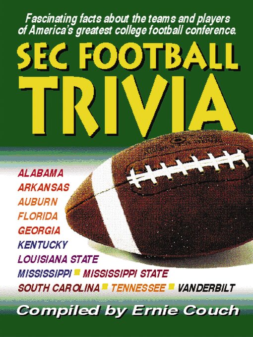 Title details for SEC Football Trivia by Ernie Couch - Available